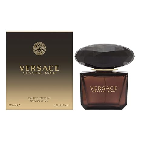 Versace Crystal Noir Eau de Parfum for Women 90ml – Warm Spicy Floral Luxury Perfume | Long-Lasting Scent | Free 3-Day USA Shipping