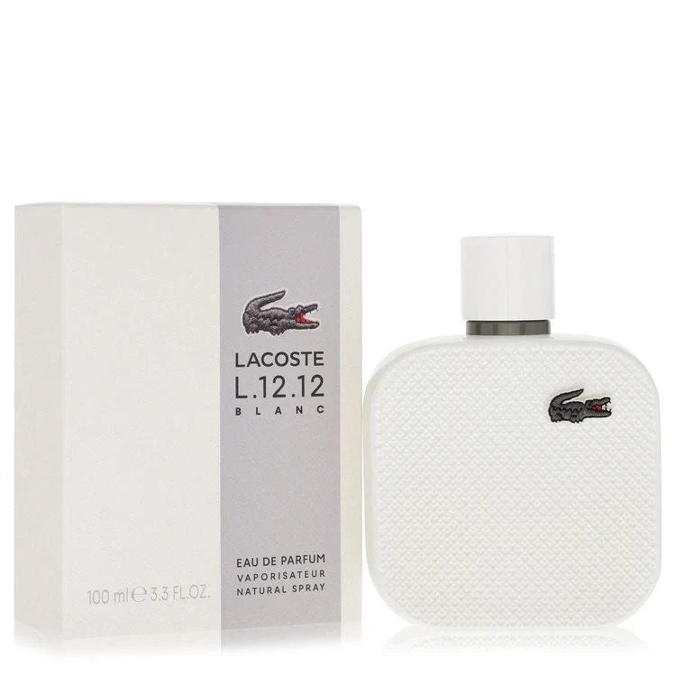 Lacoste L.12.12 Blanc Eau de Parfum 3.3 oz / 100ml for Men – Fresh Woody Citrus Fragrance | Free USA 3-Day Delivery
