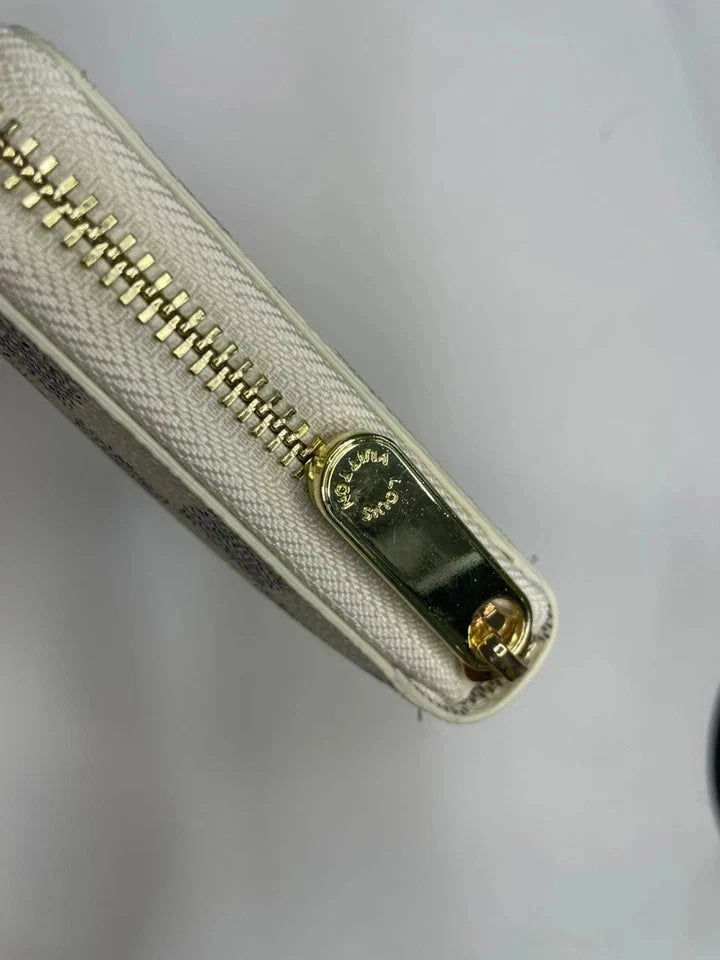 Louis Vuitton Damier Azur Zippy Zip Around Long Wallet – Authentic White Designer Luxury Purse | Free 3–5 Day USA Shipping