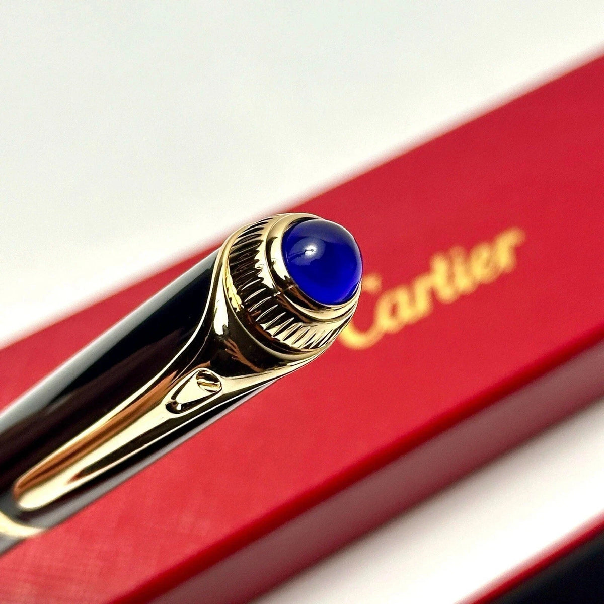 Cartier Black & Gold Composite Executive Rollerball Pen – Rare AD VIP Gift Luxury Writing Instrument | Free 3–5 Day USA Shipping