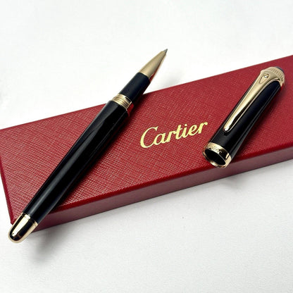 Cartier Black & Gold Composite Executive Rollerball Pen – Rare AD VIP Gift Luxury Writing Instrument | Free 3–5 Day USA Shipping