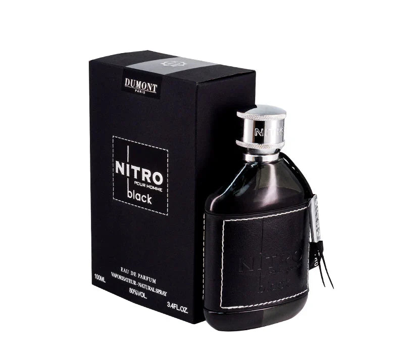 Nitro Black Pour Homme Eau de Parfum 3.4 oz by Dumont Paris – Bold Men’s Perfume | Free USA 3-Day Delivery