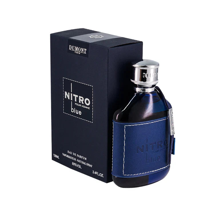 Nitro Blue Pour Homme Eau de Parfum 3.4 oz by Dumont Paris – Fresh Aquatic Men’s Perfume | Free USA 3-Day Delivery