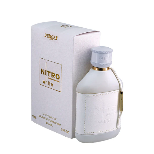 Nitro White Pour Homme Eau de Parfum 3.4 oz by Dumont Paris – Fresh Clean Men’s Perfume | Free USA 3-Day Delivery