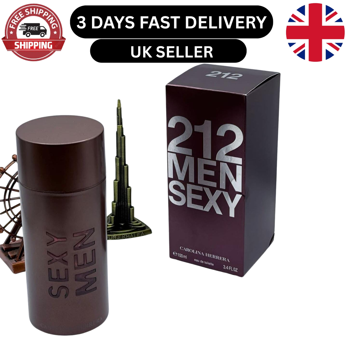 Carolina Herrera 212 Sexy Men Eau de Toilette 100ml - image 2