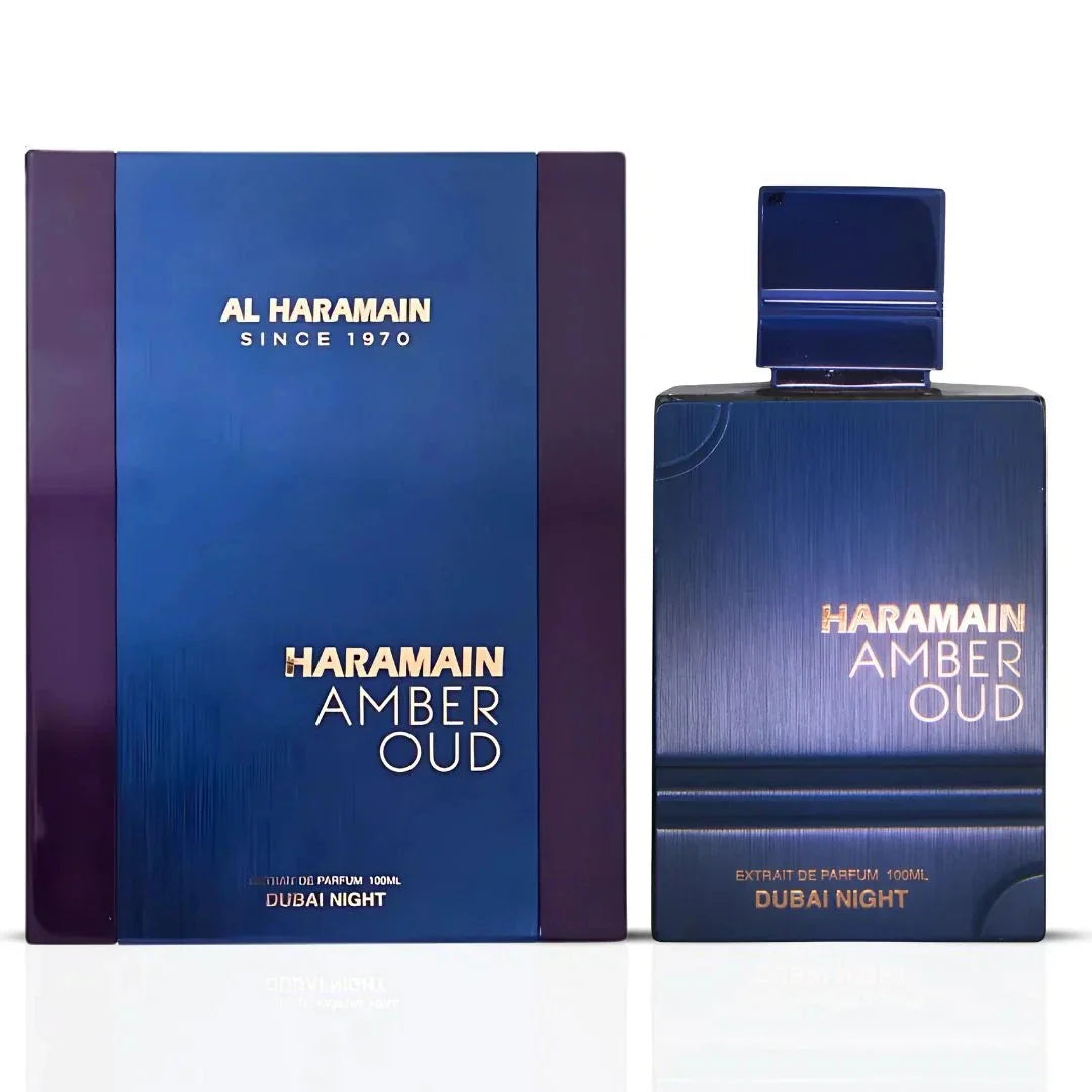 Haramain Amber Oud Dubai Night Extrait de Parfum 100ml – Luxury Oriental Woody Men’s Fragrance | Free USA 3-Day Delivery