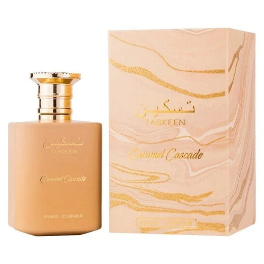 Taskeen Caramel Cascade Eau de Parfum 3.4 oz by Paris Corner – Sweet Gourmand Luxury Perfume | Free USA 3-Day Delivery