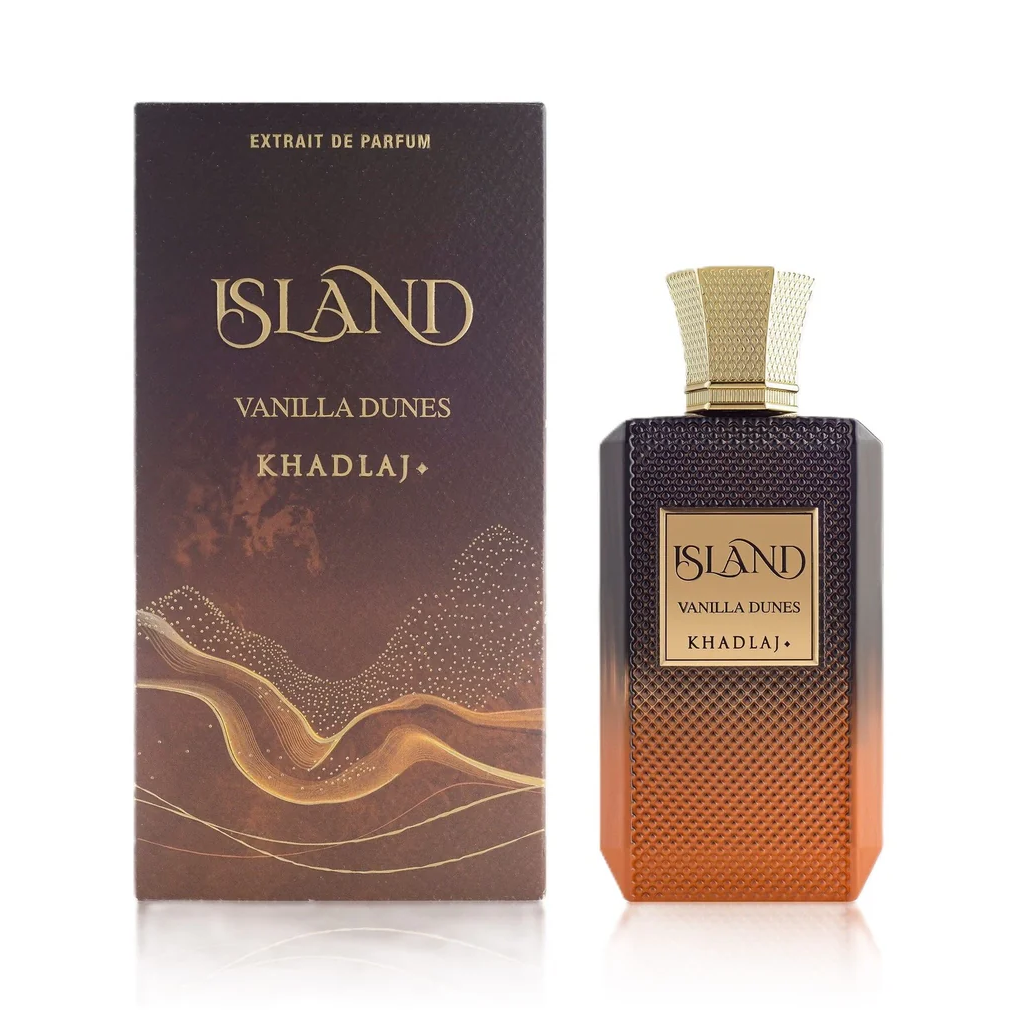 Khadlaj Island Vanilla Dunes Extrait de Parfum 100ml / 3.4 oz – Warm Sweet Vanilla Amber Luxury Fragrance | Long-Lasting Intense Scent | Free 3-Day USA Shipping