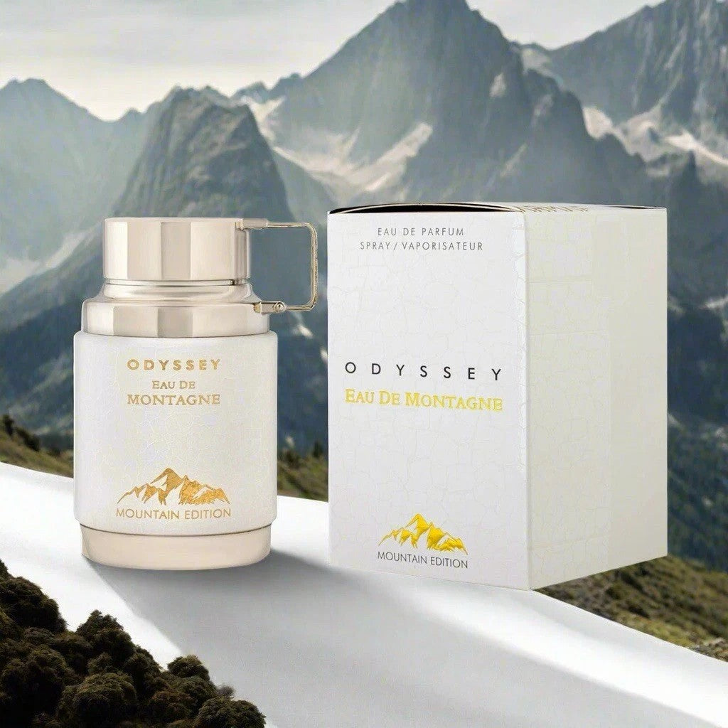 Armaf Odyssey Eau de Montagne EDP 100ml | Creamy Gourmand Perfume | Almond, Vanilla, Cacao, Sandalwood & White Flowers | Free Delivery All Over USA