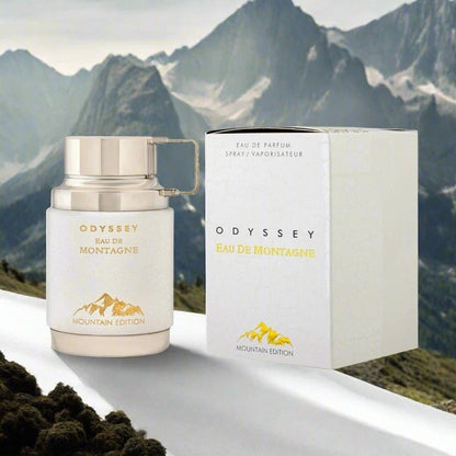Armaf Odyssey Eau de Montagne EDP 100ml | Creamy Gourmand Perfume | Almond, Vanilla, Cacao, Sandalwood & White Flowers | Free Delivery All Over USA