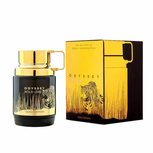 Armaf Odyssey Wild One Gold Edition EDP 100ml | Men's Woody Spicy Cologne | Bergamot, Pepper, Lavender, Sandalwood & Ambroxan | Free Delivery All Over USA