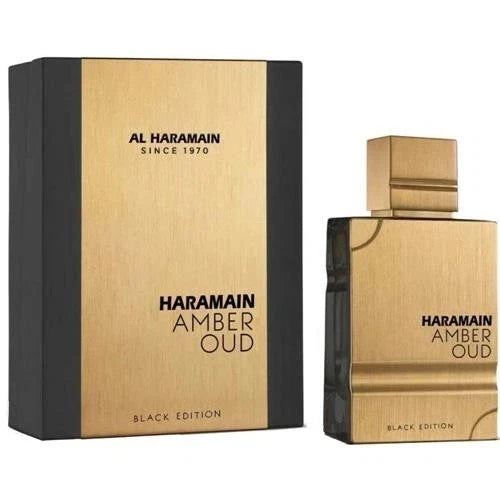 Haramain Amber Oud Black Edition Extrait de Parfum 100ml – Luxury Woody Spicy Unisex Fragrance | Free USA 3-Day Delivery