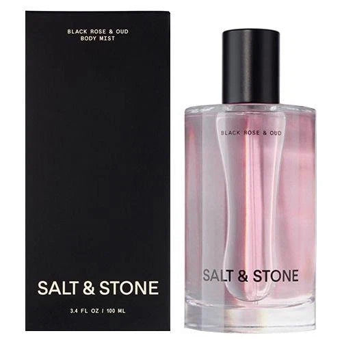 Salt & Stone Black Rose & Oud Body Mist 3.4 oz – Luxury Floral Oud Unisex Fragrance Mist | Free USA 3-Day Delivery